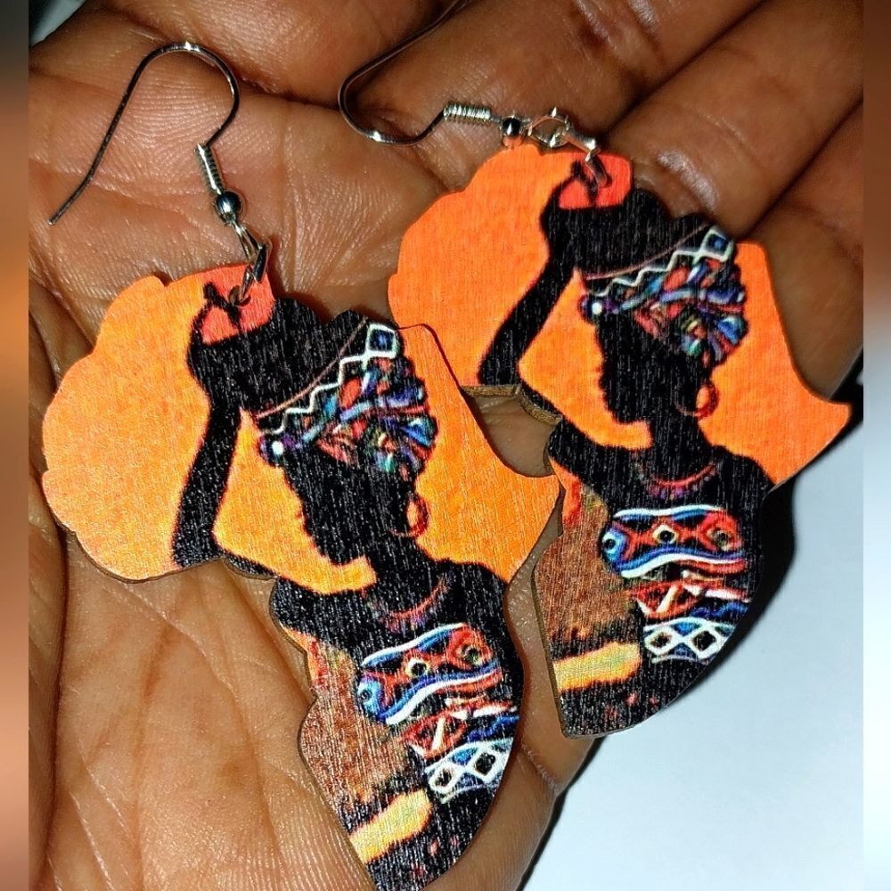 Fun bohemian African dangle earrings